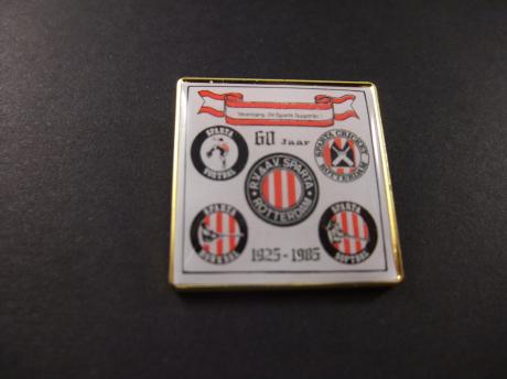 Vereniging de Sparta Supporter 60 jaar diverse logo's